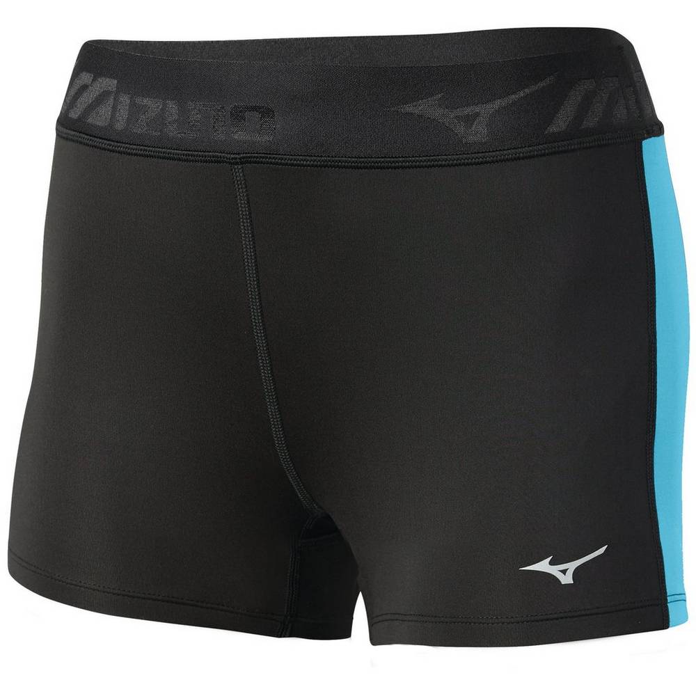 Mizuno Impulse Core Short - Bayan Tayt - Siyah/Mavi Turkuaz Türkiye (PKGOBQ-413)